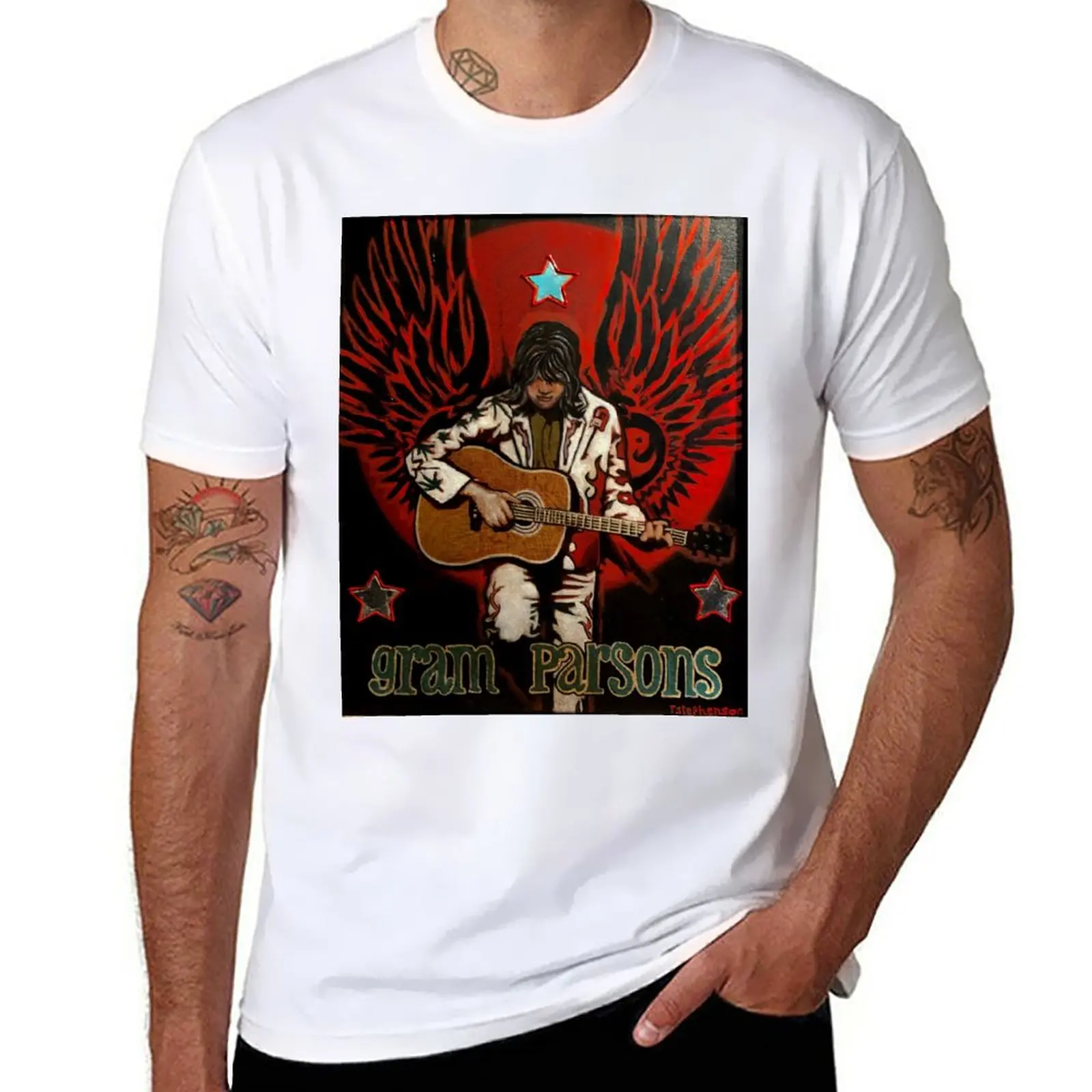 

New Gram Parsons T-Shirt Short sleeve custom t shirt shirts graphic tees t shirt for men