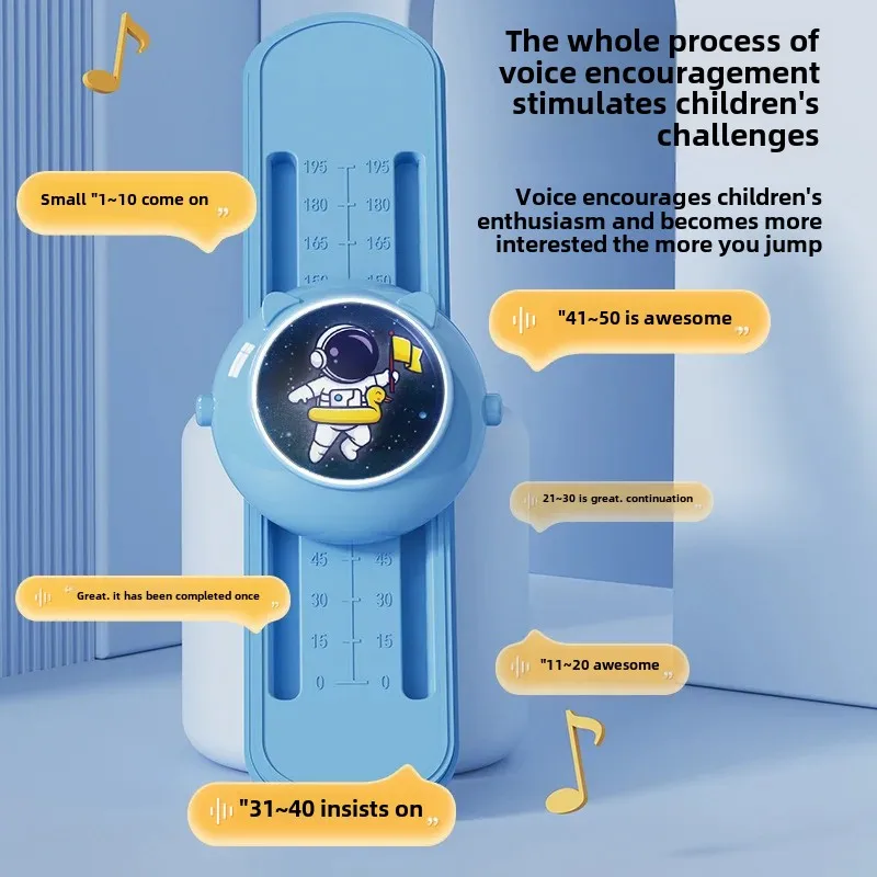 Children's Moveable Glowing Timer Training Equipment Smart Astronaut Rabbit Fitness Tracker High Jump Training Tool For Kids