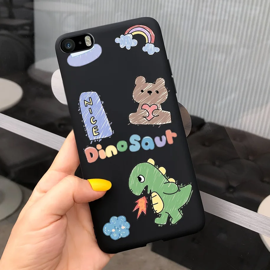 Leopard Cartoon Soft Matte Silicone Bumper Case