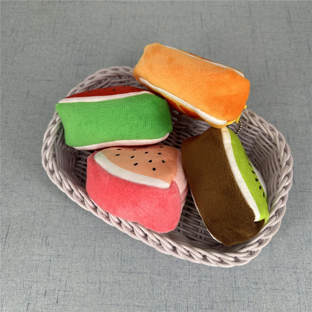 4디자인즈, 9CM 귀여운 플러시 동전 지갑, 플러시 장난감 동전 지갑