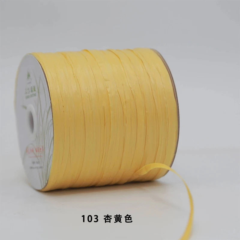 200M/roll Matte Raffia Yarn Plant Fibre Crochet Yarn for DIY Knitting Straw Hat Handbags Hand Knitting Yarn Handcraft 6