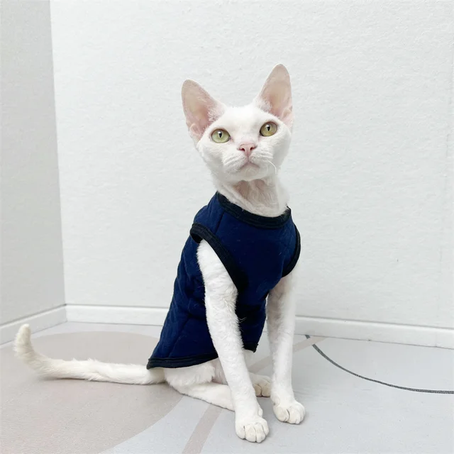 Baby Cotton Quilted Vest Sphynx Cat Costume