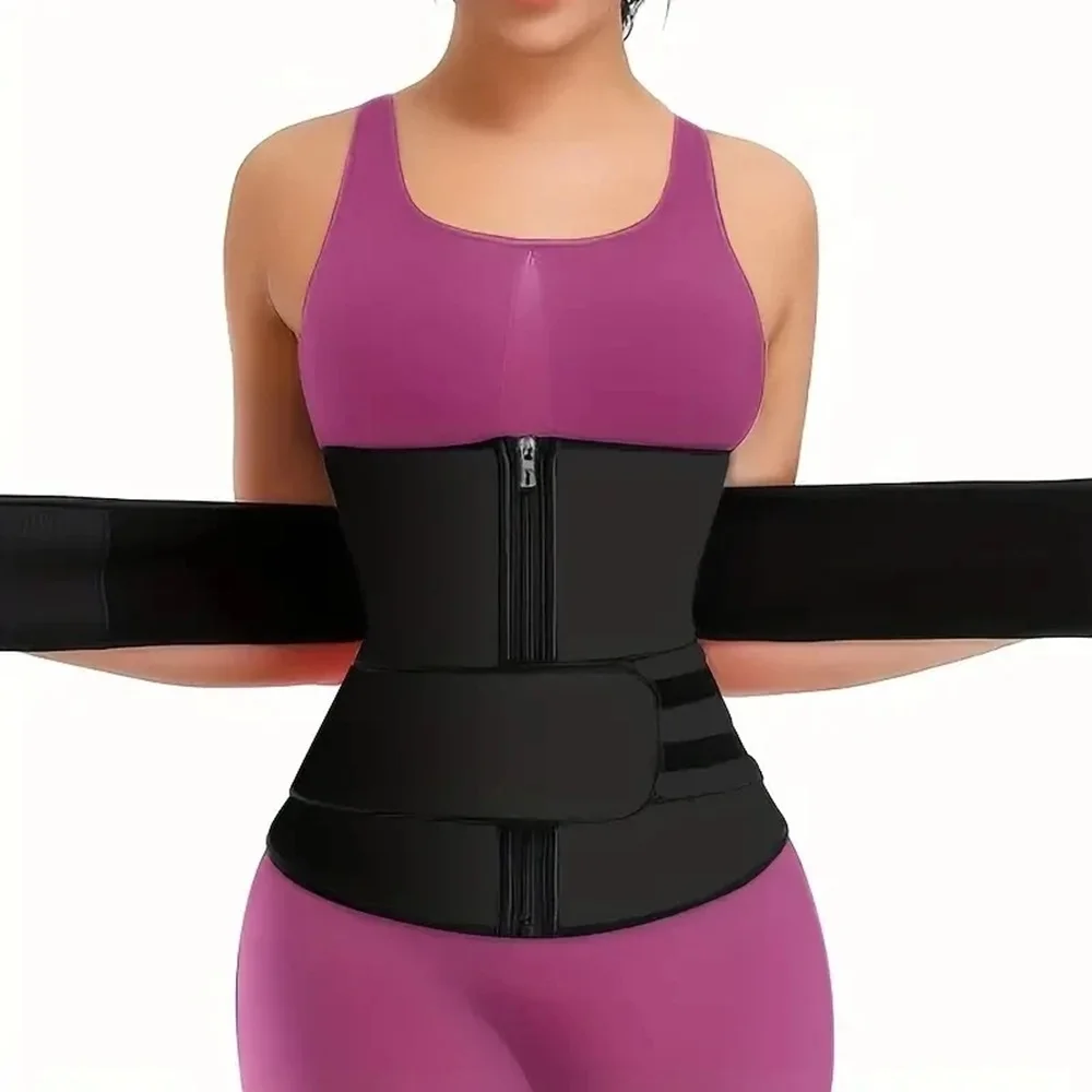 1pc Waist Trainer Slimming Body Shaper Fitness Belt Weight Loss Fat Burning Sport Girdle Sweat Trimmer Workout Cincher Shapewear