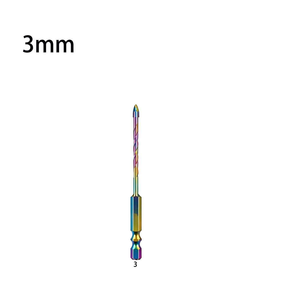 Four-Edge Serrated Multipurpose Drill Bits Set, Hex Shank, for Tile, Marble, Glass, Brick, Concrete, and Wood