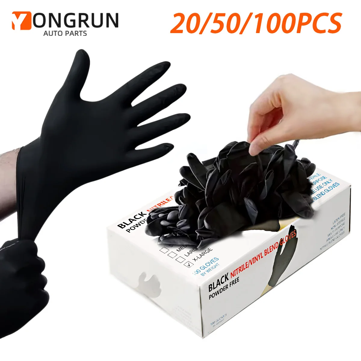 Disposable Nitrile Gloves 100/50/20PCS