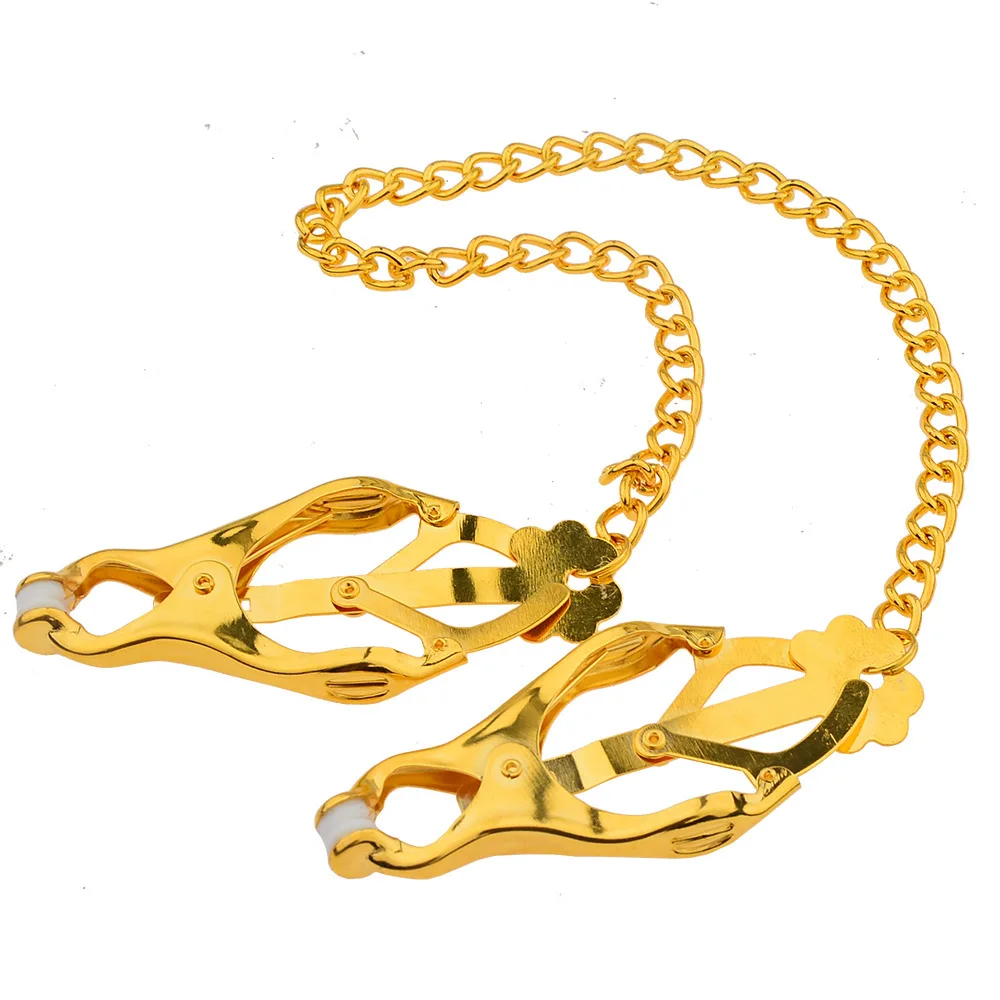 Pinze per capezzoli per adulti, giocattolo a doppia punta, pinze a farfalla in metallo, massaggio al seno, preliminari di coppia, accessori SM, articoli per adulti._voghion.com