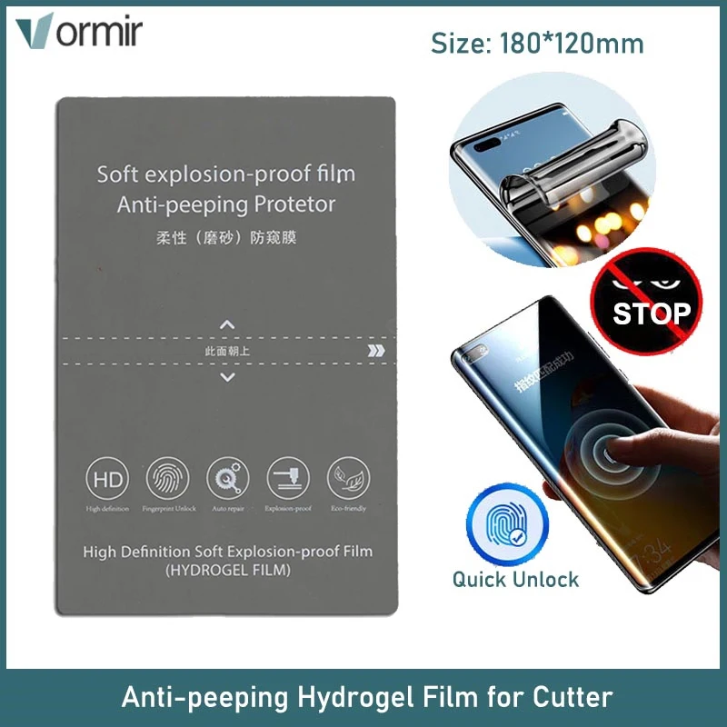 

Vormir Anti-Spy Screen Protectors for iPhone 13 12 11 Pro Max Anti-Peeping Privacy Flexible Hydrogel Film for Cutter Machine