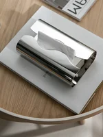Nordic Minimalist Tissue Box Stainless Steel Luxury Tissue Case Silver Plated for Home Decoration Executive Offices Hotel 2