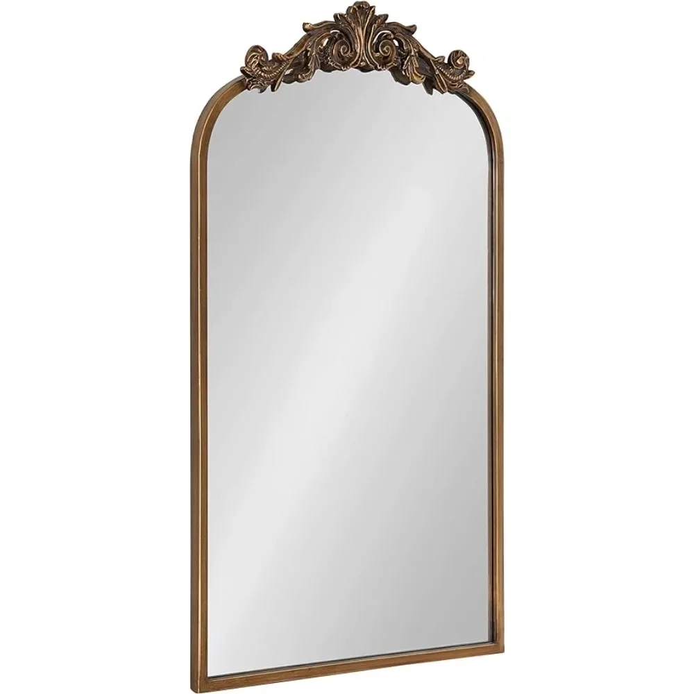 

Arendahl Traditional Arch Mirror Led Mirror Full Body 19" X 30.75" Gold Mirrors Baroque Inspired Wall Decor Freight Free Length