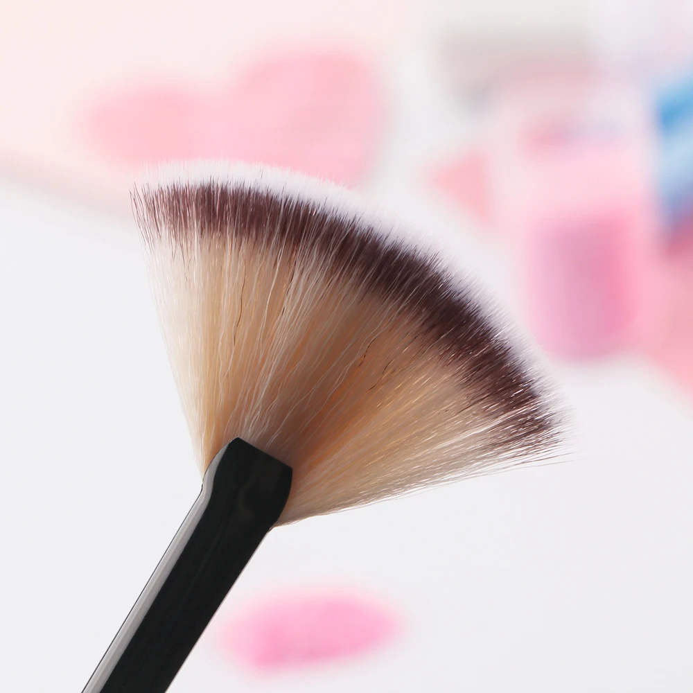 Multifunction Surface Sweep Brushes for Removing Glitter Powders DIY Paper Card Supplies Fan Shape Synthetic Brushes Tools