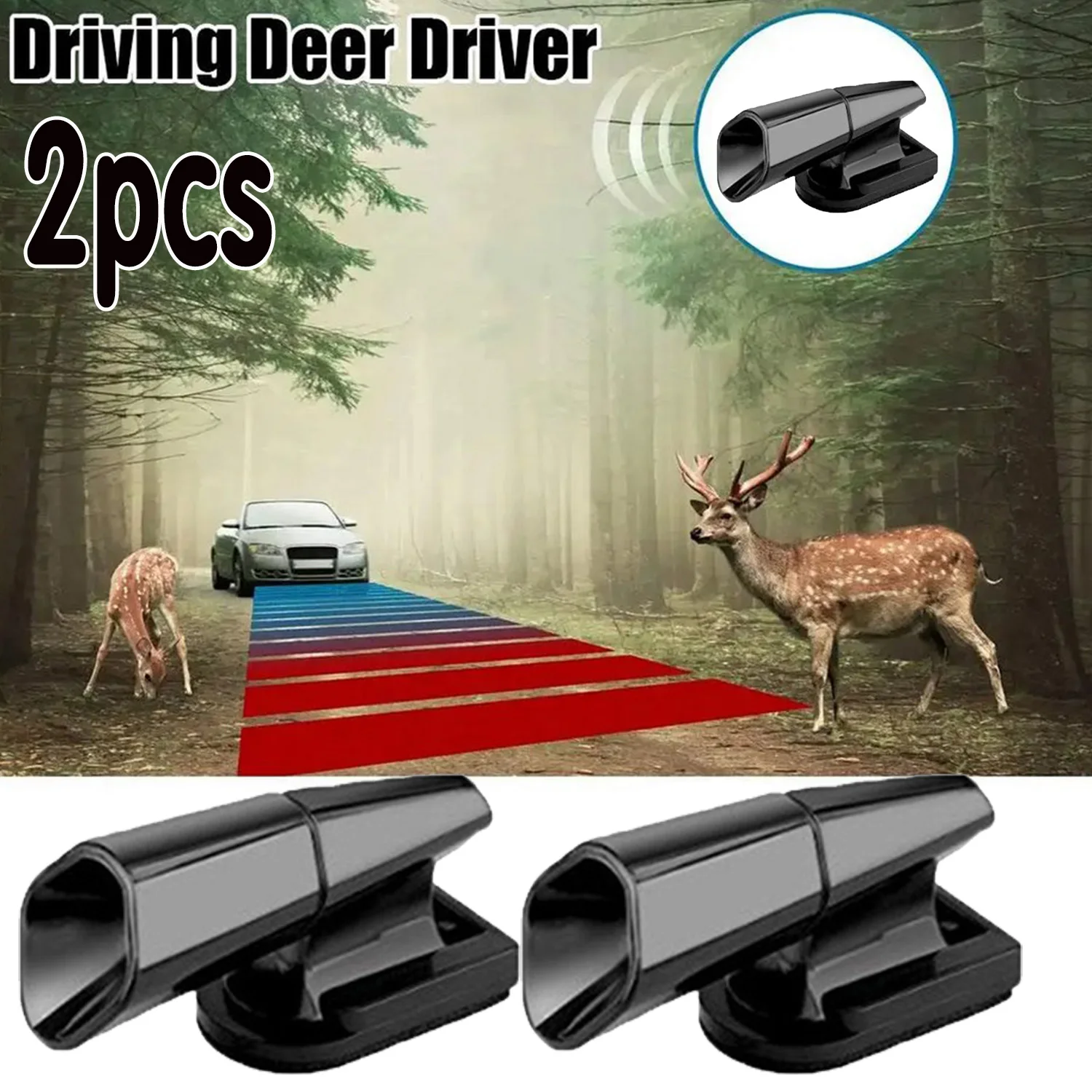 Deer Whistle 2pcs Animal Repeller Automotive Car Deer Whistles Ultrasonic Warning Alarm