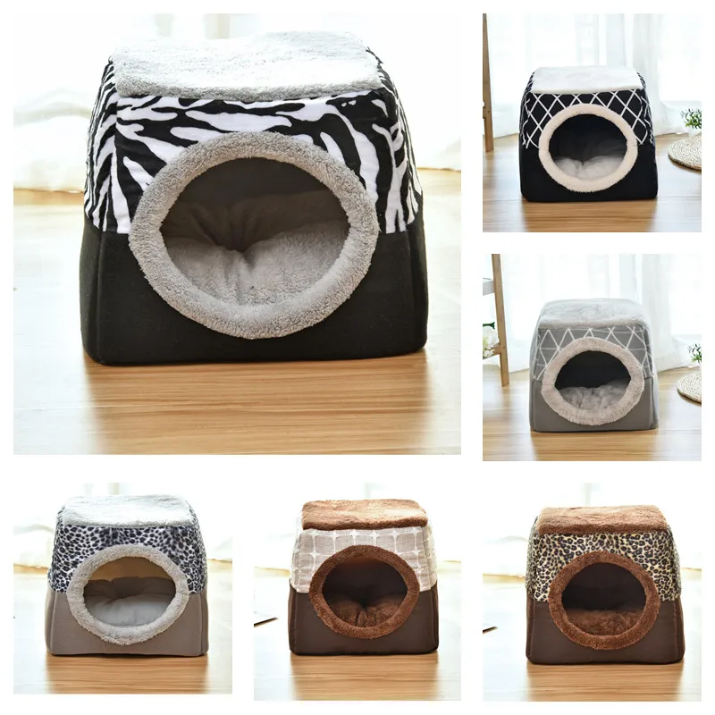 Pet Bed Four Seasons Universal Foldable Soft Warm Enclosed Pet Cat