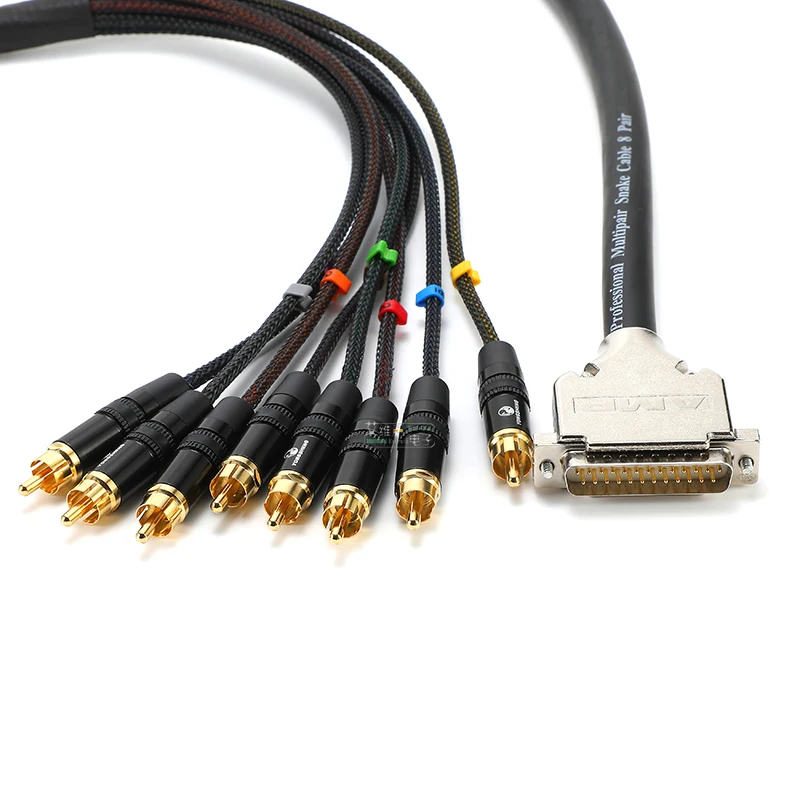 DB25 zu 8 XLR/TRS/RCA Fan-Out-Kabel – Audio-Snake für Mischpulte, Bühnen, Aufnahmen, Patchbays, 0,75-20m – Detail 7