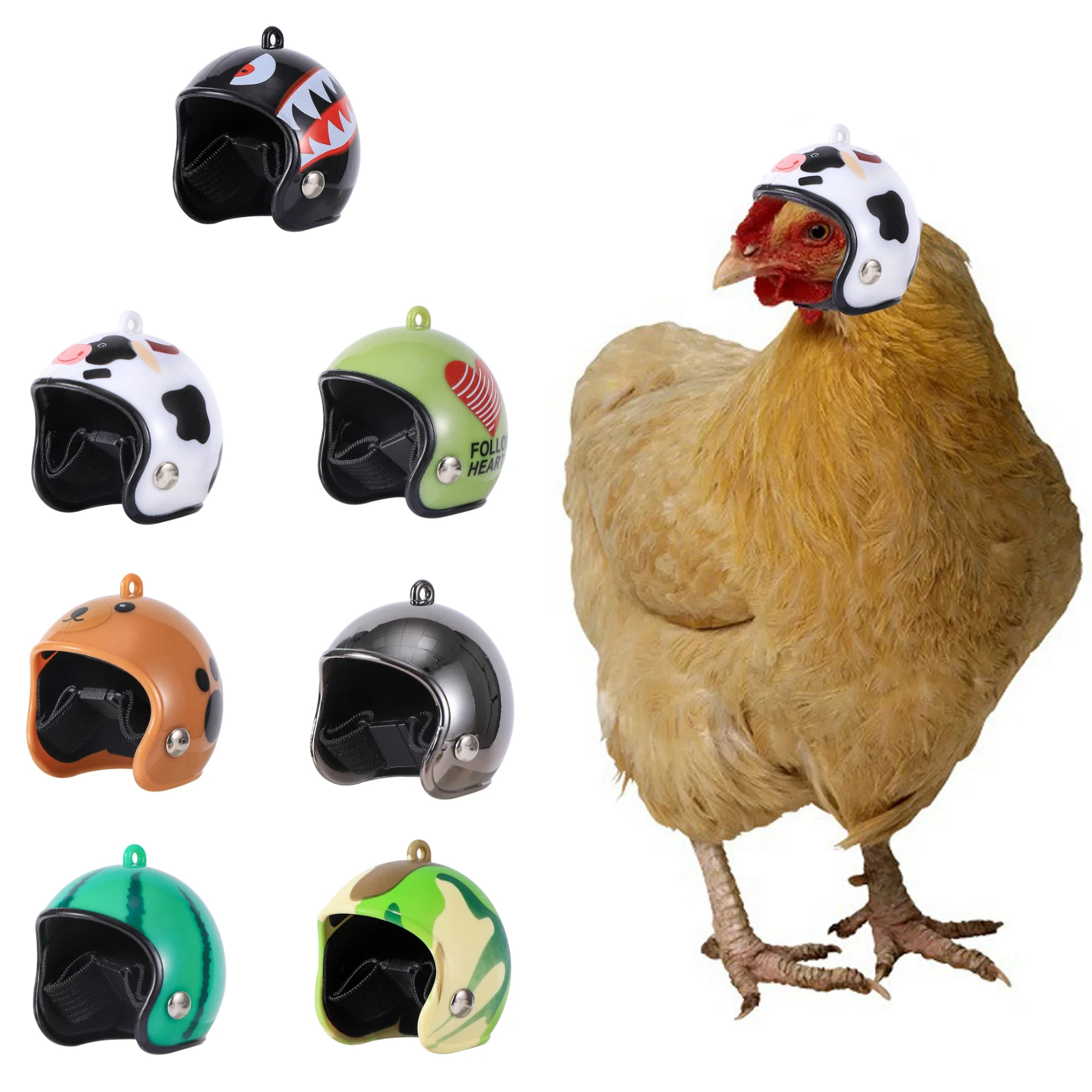 Pet Chicken Helmet Cute Funny Safety Helmet to Protect the Head of Small Poultry Suitable for Ducklings Parrots Chickens