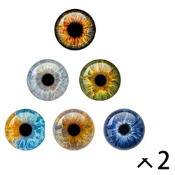 Glass Eyes Cabochons Round 10MM-40MM Round Dome Dragon Eye Dragon Cat Eye Toys DIY Jewelry Accessory MIX Pupil Eye Cameo