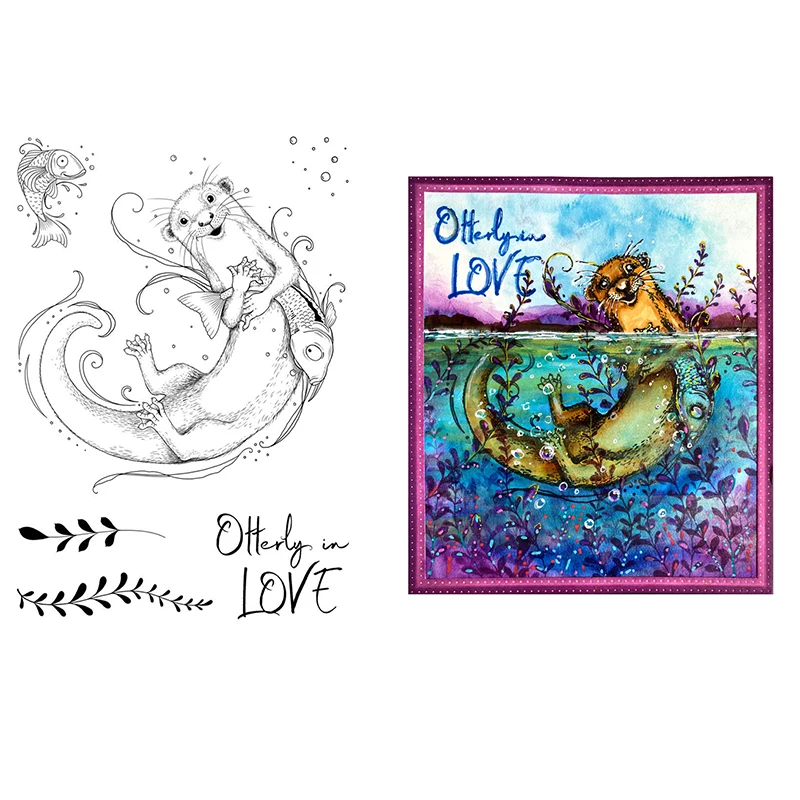 Tampon En Silicone Transparent Pour Scrapbooking, 6x8 Pouces, Animal Mignon, Kangourou, Koala, Doux, Pour Décoration Artisanale, DIY Bricolage