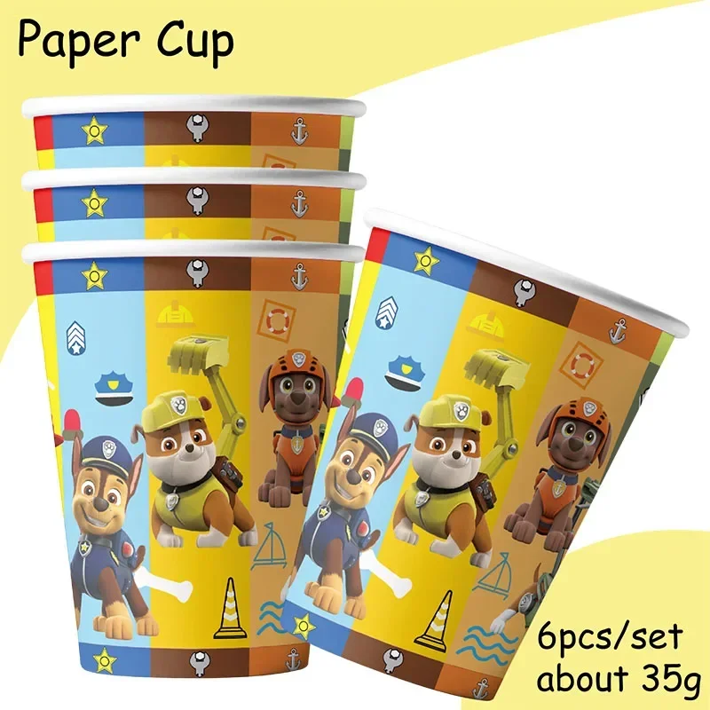 Paw Patrol Birthday Party Supplies - Rubble Tableware Set
