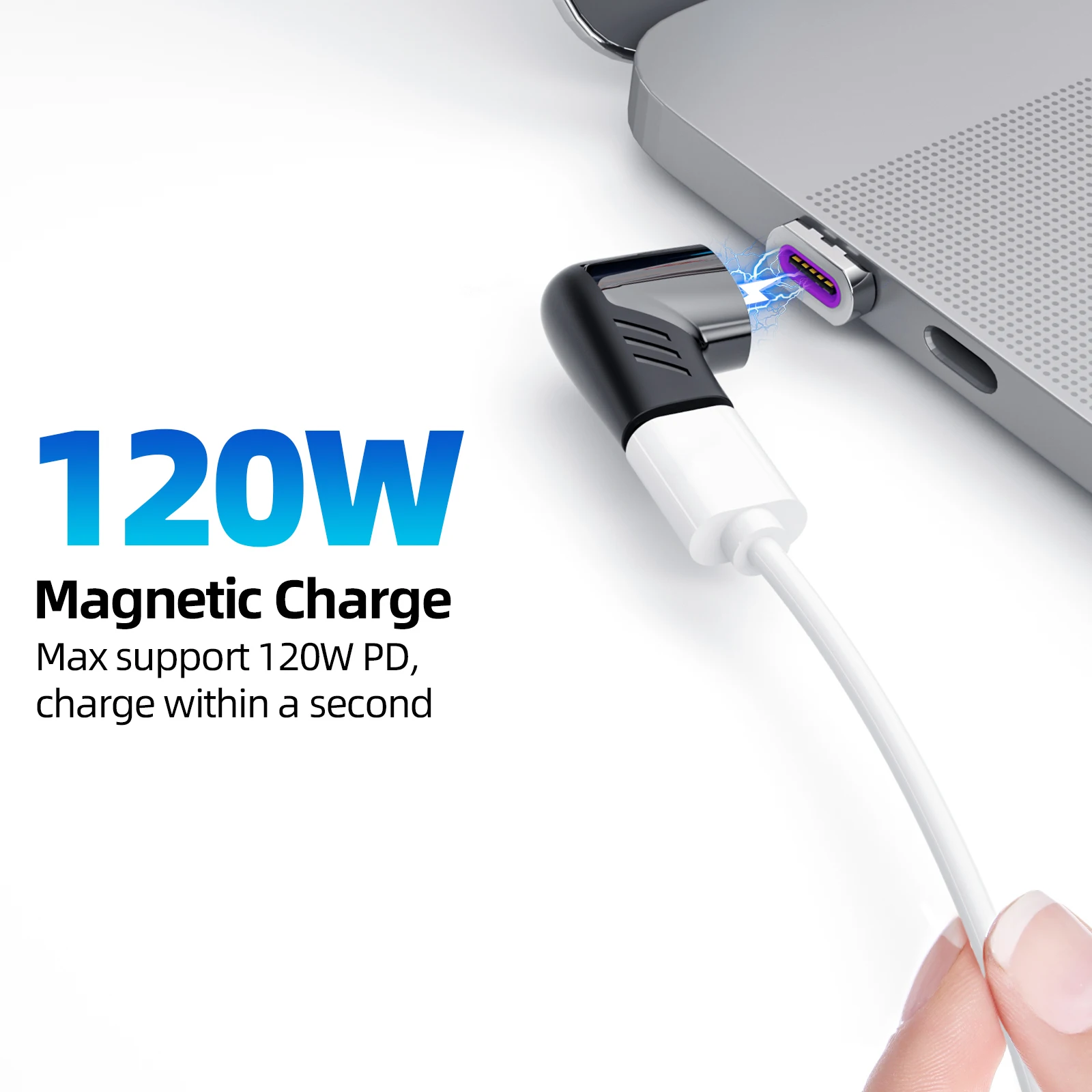 Fonken USB C Charger Adapter 120W Fast Charging Type C Magnetic Cable Converter For Xiaomi Mi 9 Redmi Note 10 Samsung Note 10 9