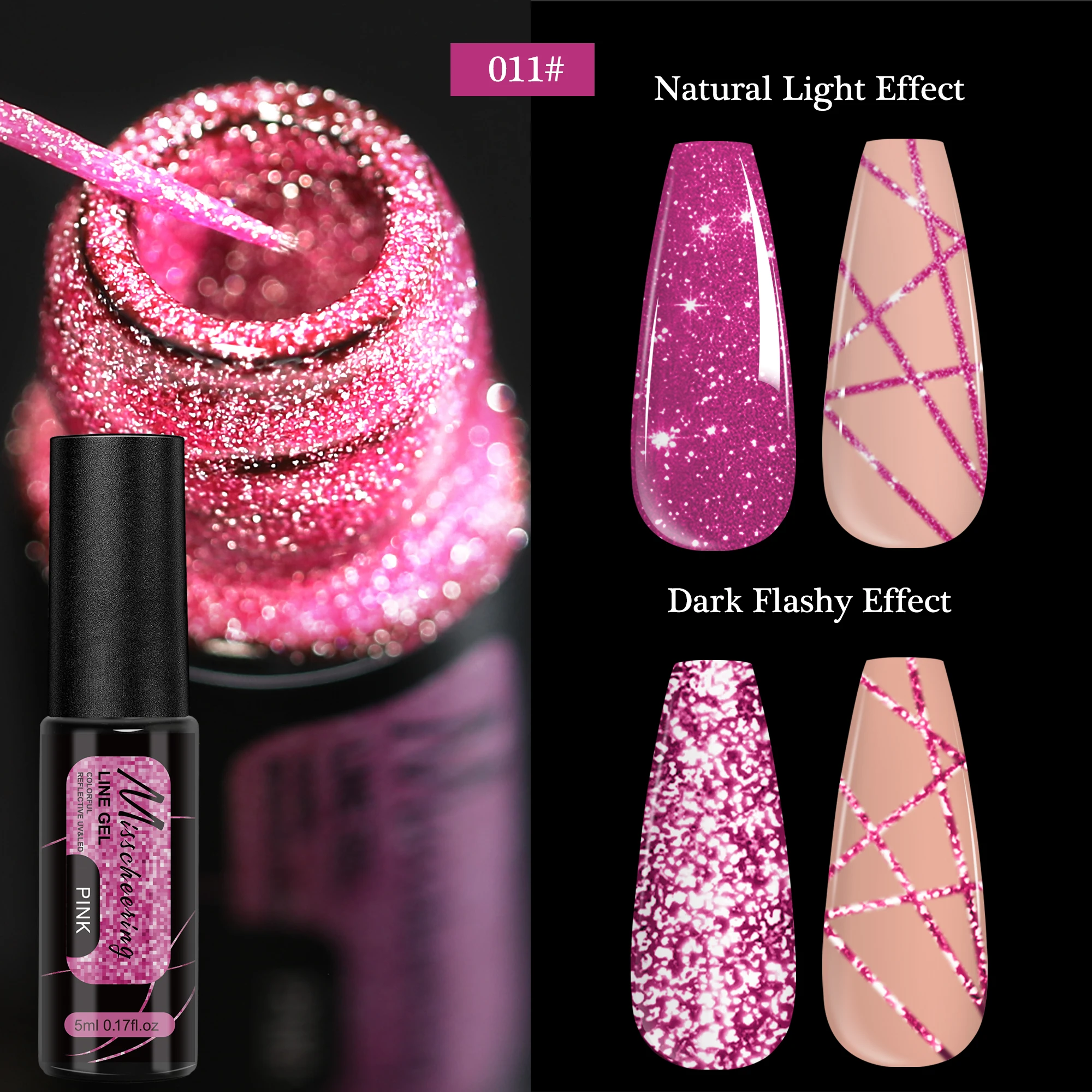 Gold Silver Metallic Chrome Mirror Effect Nail Gel Polish