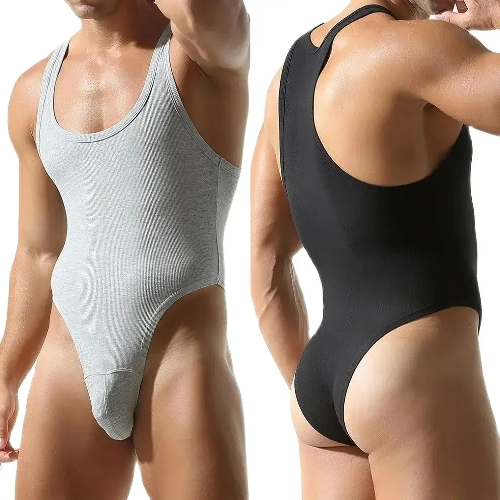 Men's Sexy Rayon Fitness Wrestling Singlet BodySuit One-Piece Jumpsuit Underwear Comfortable Breathable Compression Gym Tank Top men wrestling singlet