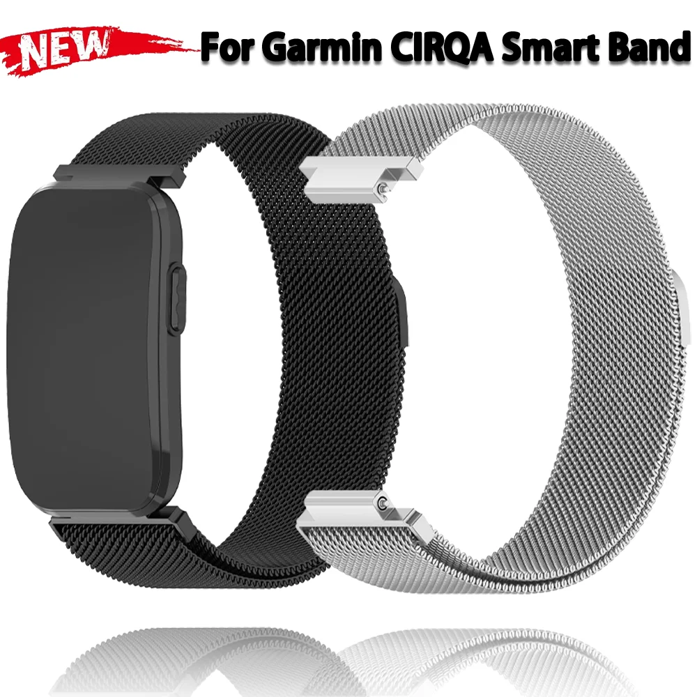 14mm Metal Milanese Loop Magnetic Bracelet Strap - Adjustable Sport Band Replacement Belt