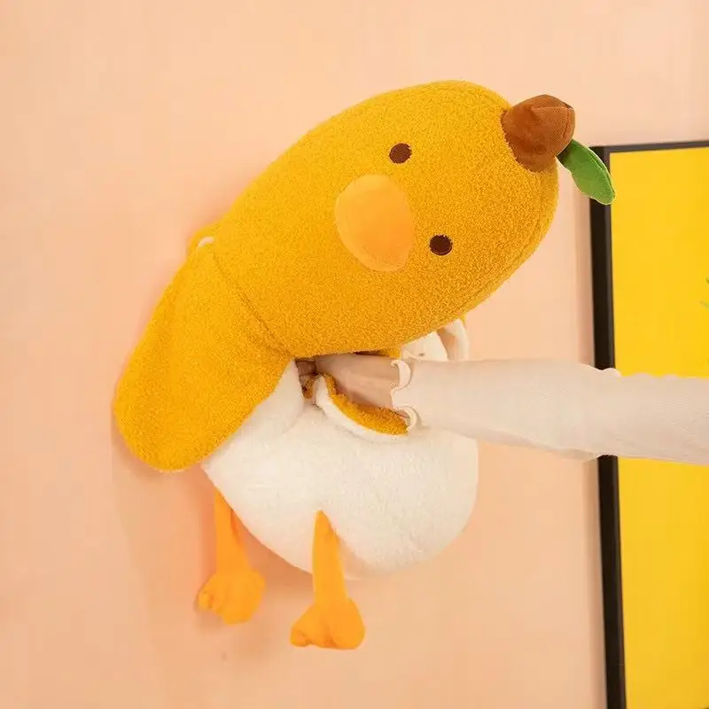 New 1pc 30cm Creative Banana Duck Plush Toys Pillow Soft Down Cotton Cartoon Sleeping Home Sofa Bed Decoration Girl Gifts
