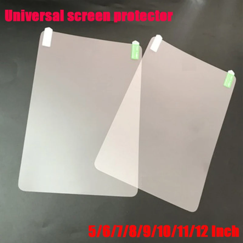 3pcs Clear Film 5/6/7/8/9/10/11/12 Inch Universal Screen Protectors Smart Phone Protective PET For Tablet Car GPS Not Glass |