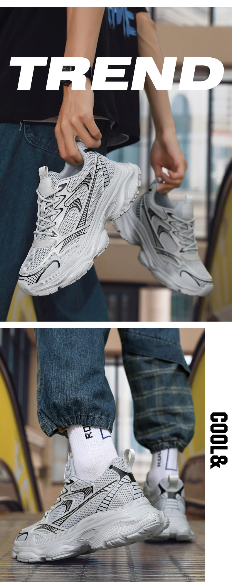 Mode Weiß Aufzug Turnschuhe Versteckte Heels Erhöhung Walking Arbeit Schuhe Für Männer 6CM Sommer Casual Sport Atmungsaktiv Größer – Detail 16