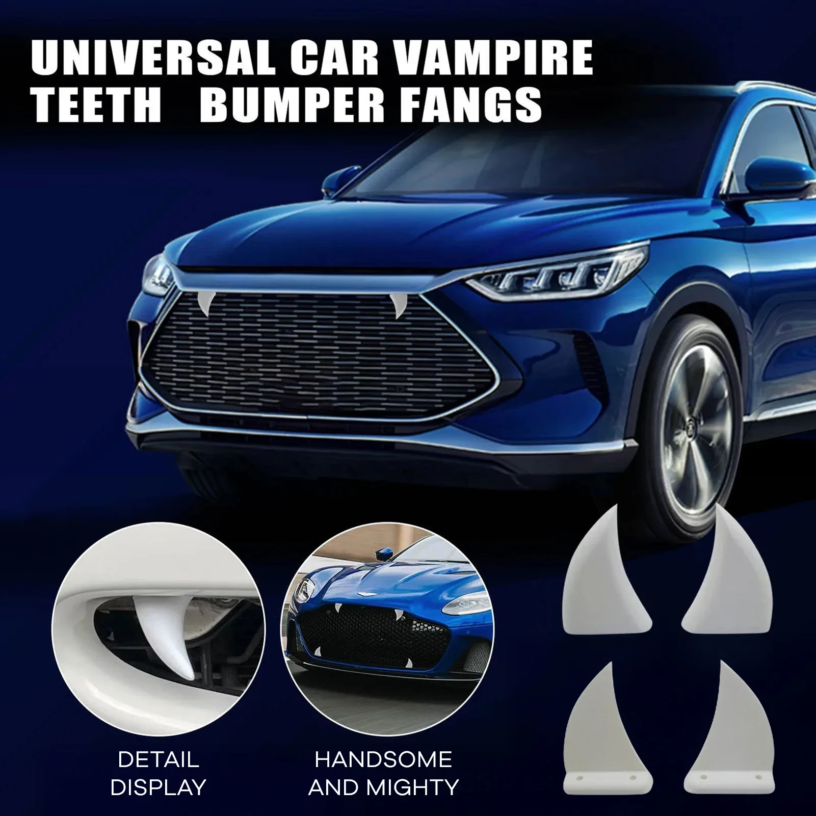 Vampire Tooth Car Decor – 3D Printed Fang Ornament for Halloween Festivities