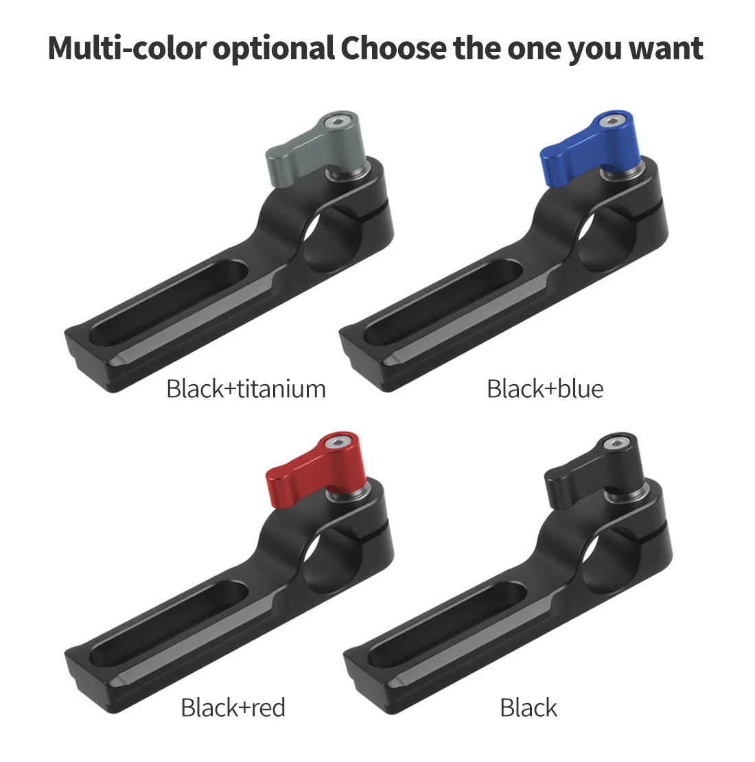 Standard 15mm Single Rod Clamp Quick Release Adapter with NATO Safety Rail 1/4 S