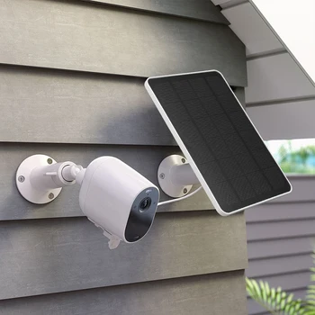 10W Solar Panel with Charging Cable Monocrystalline Solar Panel Charger IP65 Waterproof for Arlo Ultra/Ultra 2/Pro 3/Pro 4/Pro 3 1