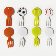  8pcs Small Salad Tiny Forks Mini Cake Picks Fruit Fork Toothpick Paw Plastic Decorative Lunch Box Bento Accessories E7CB 
