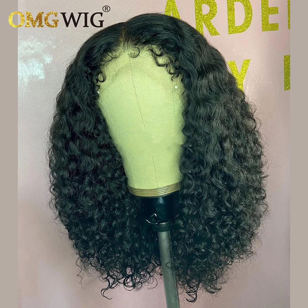 Curly Baby Hair Pre Plucked Curly Lace Front Human Hair Wigs 13x6 Lace Frontal For Black Women Kinky HairLine New Trend 180%