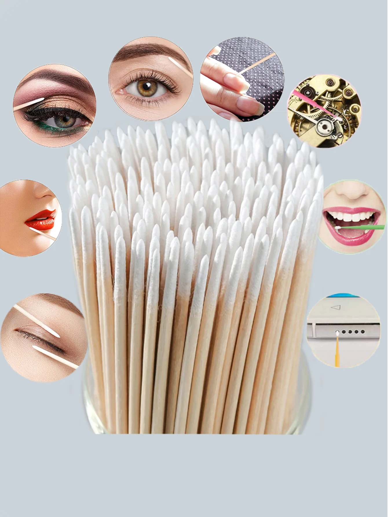 100/300/500pcs disposable double-tip cotton swabs cleaning and dust removal multi-function cotton swabs