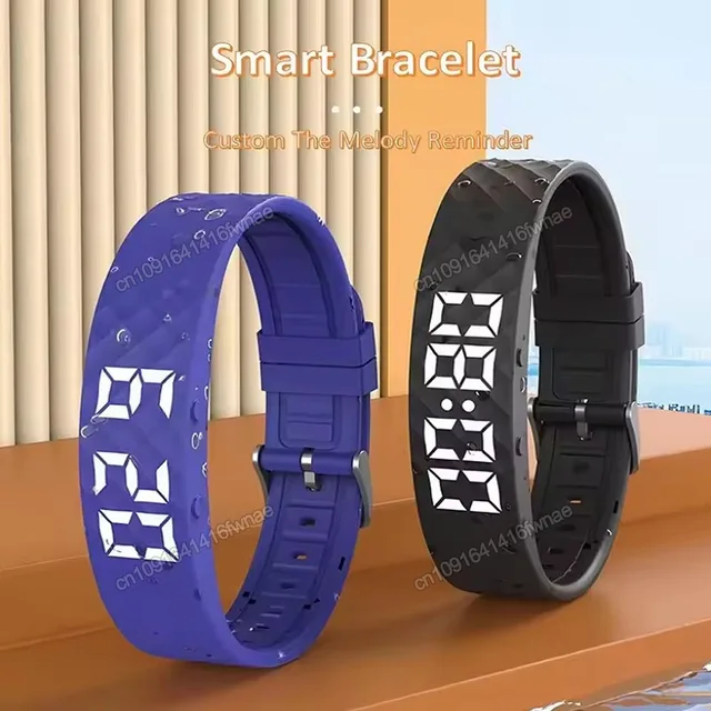 2026 New LED Digital Smart Bracelet Monitor Vibration Alarm Wristband Smart Bracelet Waterproof Smartband for Student Smart Band