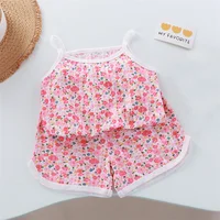 Ensemble haut et short pour enfants, gilet en coton fin pour bébé, sans manches, vêtements de détente, costume pour filles, nouvelle collection 2025 6