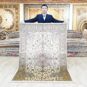 122x183cm Persian Traditional Silk Carpet Antique Oriental Rugs For Sale (YHW1002B)