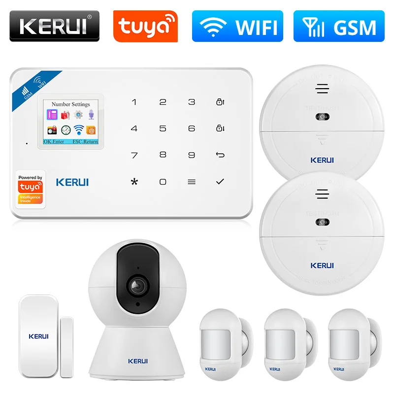 kerui-w181-tuya-smart-home-alarm-system-wifi-gsm-alarm-wirelss-alarm-support-alexa-motion-sensor-door-sensor