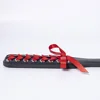 32CM Pu Leather Paddle, Tied bow tie Riding Crop Pu Leather Horse whip,Submissive,Flog Spank Paddle 2