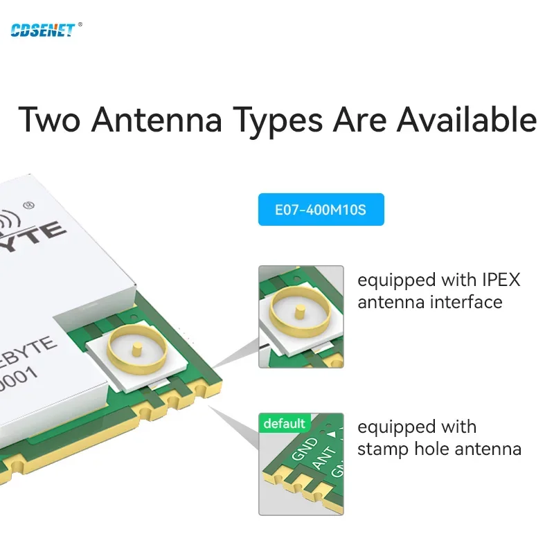 5PCS/lot CC1101 433MHz Transceiver rf Module CDSENET E07-400M10S 10mW SPI rf Transmitter and Receiver 433MHz Stamp Hole CC1101