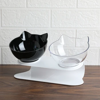 Non-slip Double Pet Bowls With Raised Stand 1