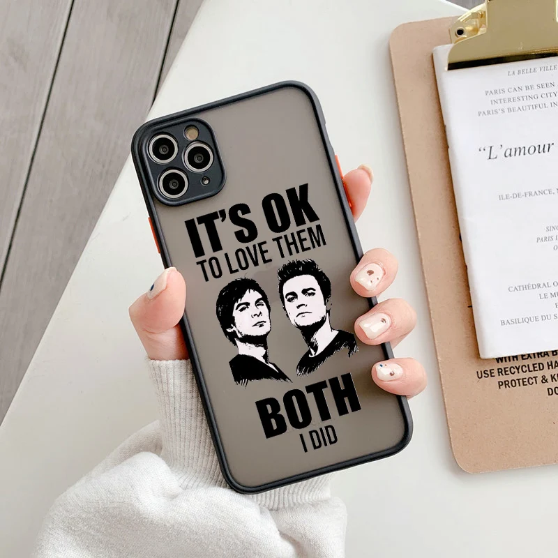 Vampire Diaries Damon Matte Shockproof Phone Case - Stylish & Durable Protector