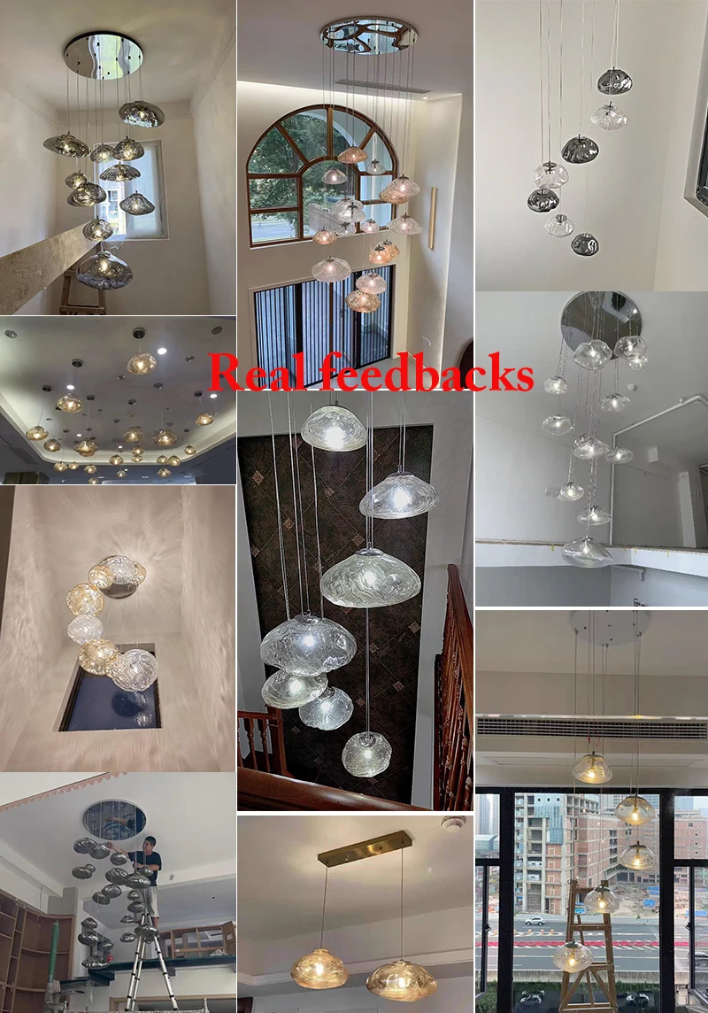 Cloud Design Glass Pendant Light Nordic Hanging Lamp For Living Dining Room Restaurant Loft Stairwell Chandelier Indoor Lighting