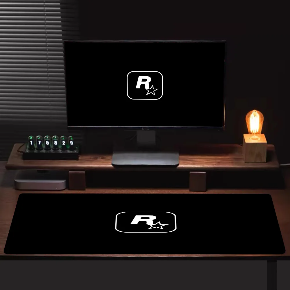 Rockstar Games Letter R Rubber XXL Keyboard Mat Table Mat Students Gamer Desktop Mousepad Gaming Mouse Pad 2