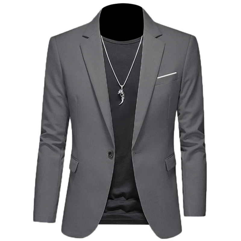 Men's Fashion Trend Groom Tuxedo Slim Fit Wedding Party Dress Business Casual Suit Jacket Banquet Single Blazers Coat mens blazer