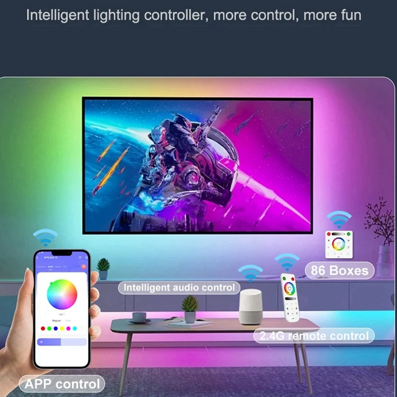 12-In-1 Wifi LED Controller SP530E PWM SPI Pixels Dimmer For WS2812B WS2811 RGB RGBW LED Strips With Voice Control 2