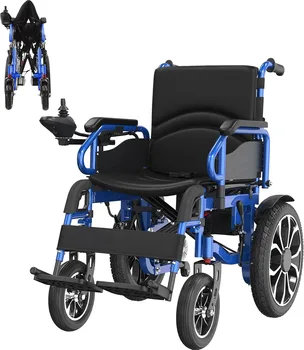 Sedia a rotelle elettrica pieghevole leggera, sedia a rotelle elettrica da 30 km fino a 150 kg, sedia a rotelle elettrica da esterno con gomma da 40 cm