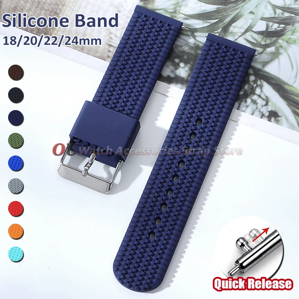 Silicone Quick Release Universal Watch Strap - Multiple Sizes