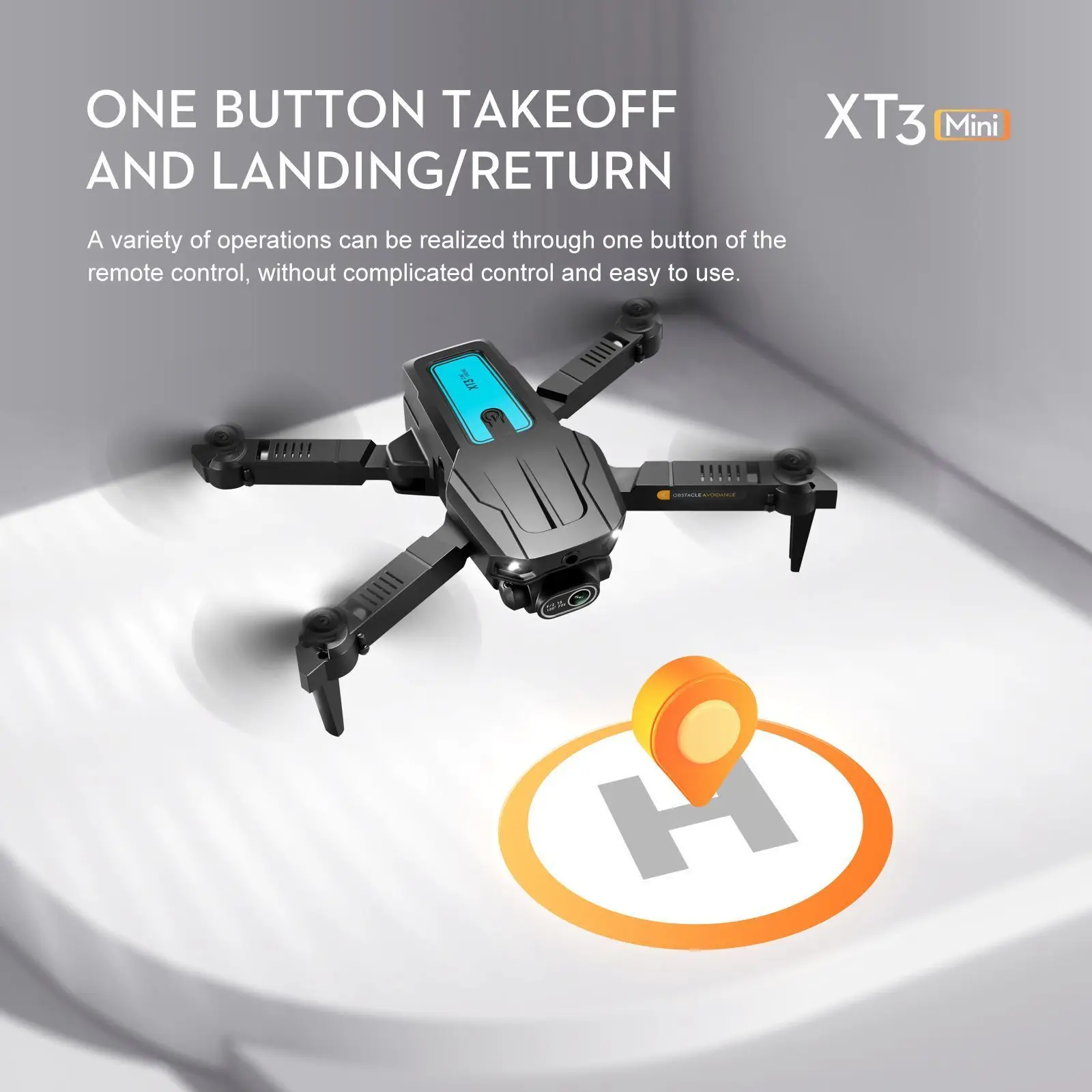 LS XT3 mini drone 2.4G anti-signal interference 4K HD dual lens 3-way obstacle avoidance foldable quad children's aircraft toy drone quadcopter