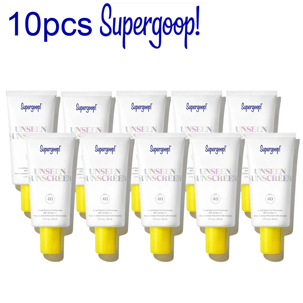 

10PCS/50ml Supergoop SPF40 Face Primer Sunscreen Unseen Sunscreen Broad Spectrum Glowscreen Sunscreen face body base foundation